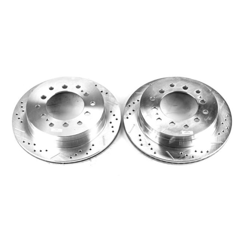 Load image into Gallery viewer, Power Stop 03-09 Lexus GX470 Rear Evolution Drilled &amp; Slotted Rotors - Pair
