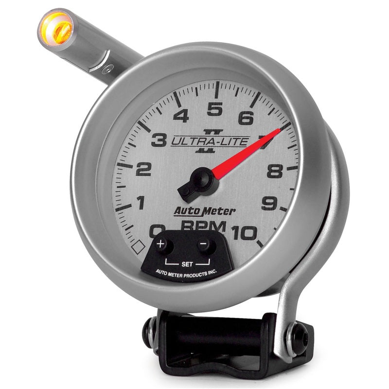 Load image into Gallery viewer, Autometer Ultra-Lite II 3-3/4in 10000 RPM Pedestal Mount Mini-Monster Tachometer
