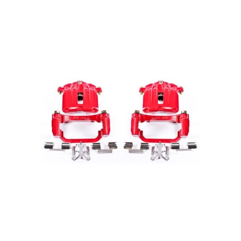 Load image into Gallery viewer, Power Stop 04-05 Cadillac DeVille Rear Red Calipers w/Brackets - Pair
