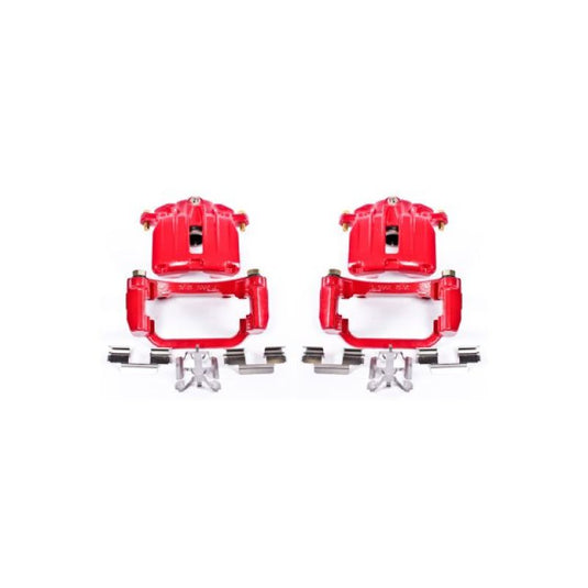 Power Stop 04-05 Cadillac DeVille Rear Red Calipers w/Brackets - Pair
