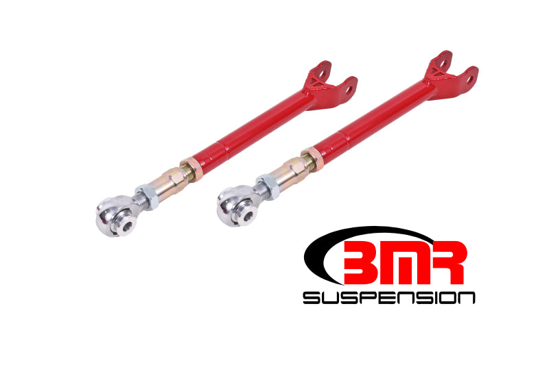 Load image into Gallery viewer, BMR 08-17 Challenger Lower Trailing Arms w/ On-Car Adj. Rod Ends - Red
