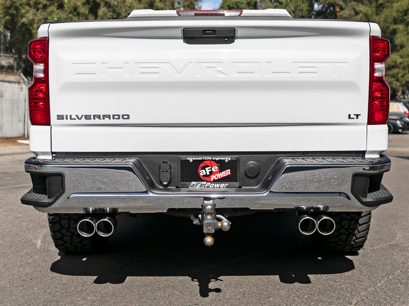 Load image into Gallery viewer, aFe Vulcan Series 3in-2-1/2in 304 SS Cat-Back 2019 GM Silverado 1500 V8-5.3L w/ Polished Tips

