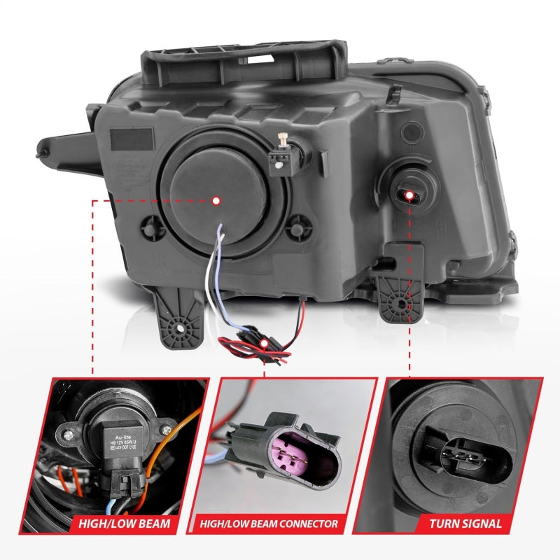 Load image into Gallery viewer, ANZO 2010-2013 Chevrolet Camaro Projector Headlights w/ Halo Chrome (CCFL)
