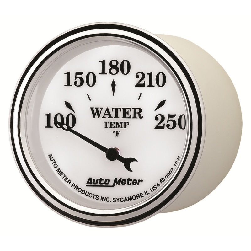 Load image into Gallery viewer, AutoMeter Gauge Water Temp 2-1/16in. 250 Deg. F Elec Old Tyme White II
