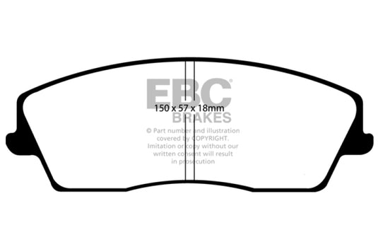 EBC 05-09 Chrysler 300 2.7 Yellowstuff Front Brake Pads