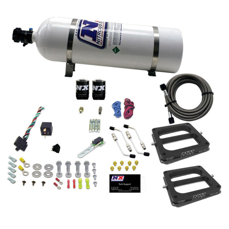 Load image into Gallery viewer, Nitrous Express Dual/Dominator/Alcohol Nitrous Kit (50-300HP) w/15lb Bottle
