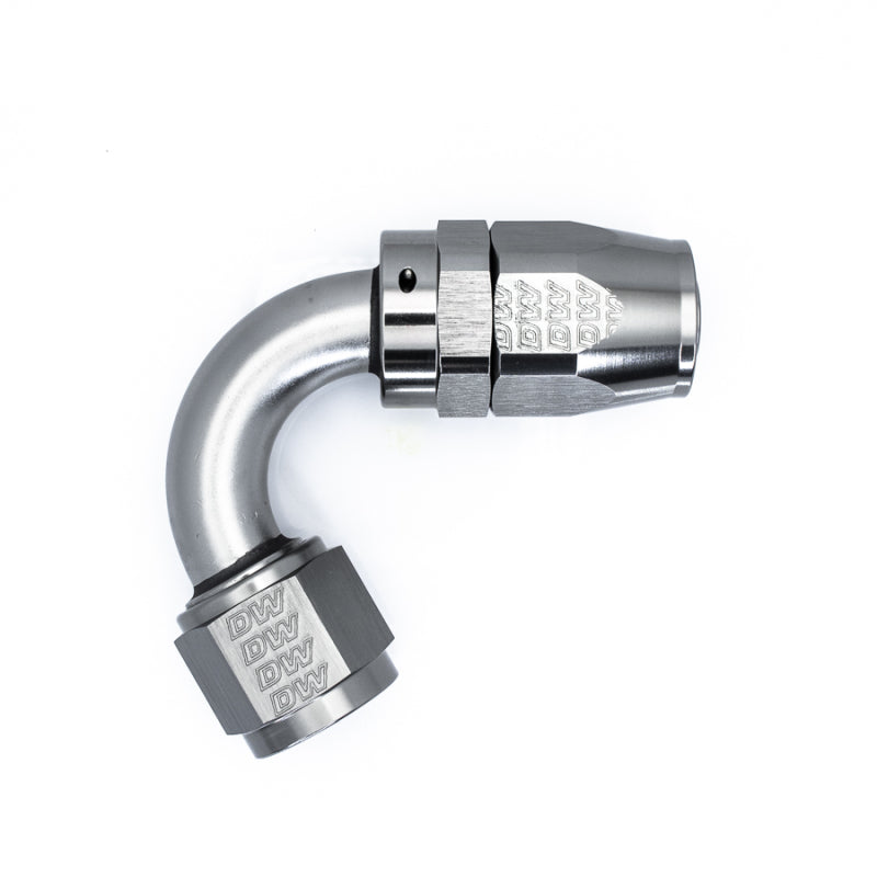 Load image into Gallery viewer, DeatschWerks 10AN Female Swivel 120-Degree Hose End CPE - Anodized Titanium
