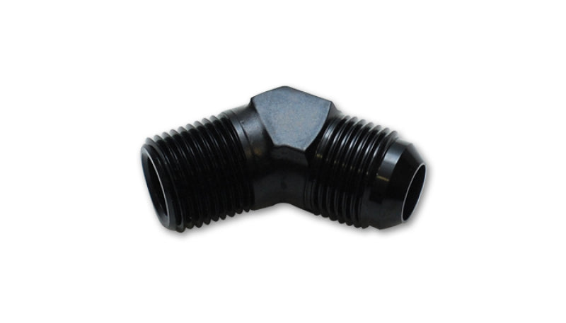 Load image into Gallery viewer, Vibrant -10 AN to 3/4in NPT 45 Degree Adapter Fittings - Aluminum
