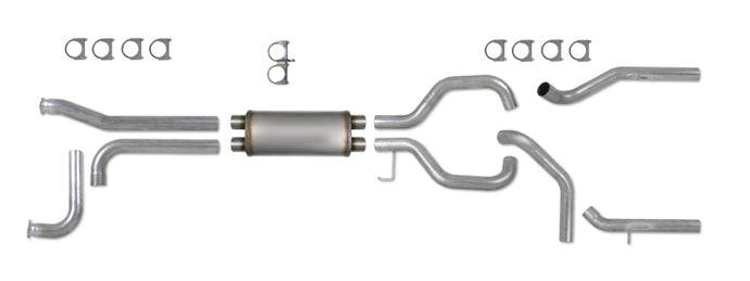 Diamond Eye KIT 3-1/2in Catback SPLIT DUAL GAS AL: NISSAN TITAN 5.6L 07-10