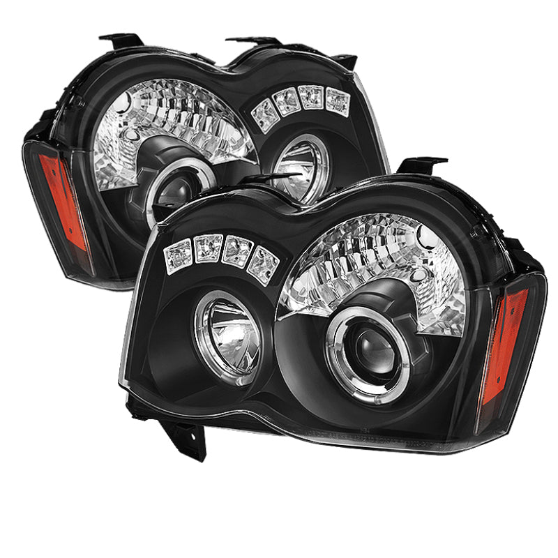 Load image into Gallery viewer, Spyder Jeep Grand Cherokee 08-10 Projector Headlights LED Halo LED Blk Low 9006 PRO-YD-JGC08-HL-BK
