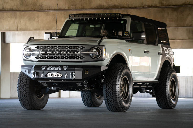 Load image into Gallery viewer, DV8 Offroad 2021+ Ford Bronco Front Bumper Winch Capable w/ Optional Bull Bar/Aux Light Opening
