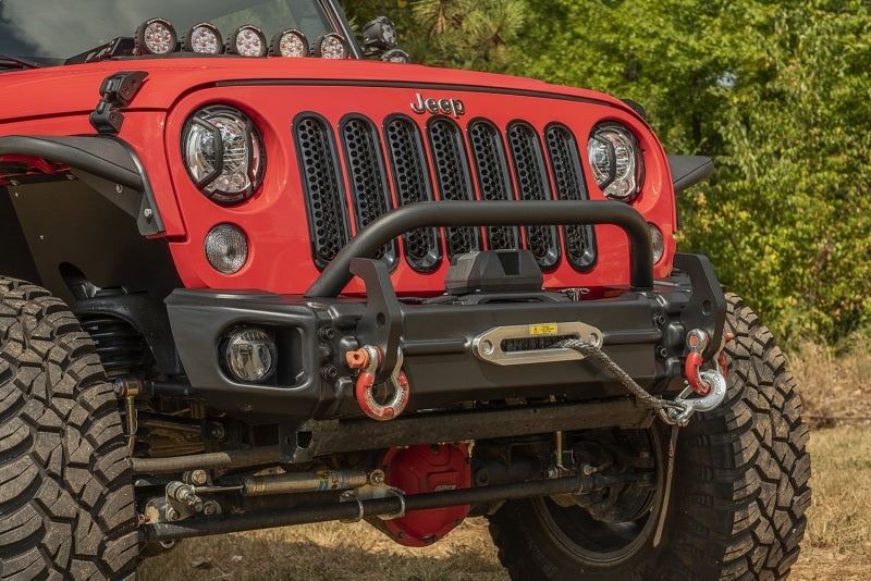 Load image into Gallery viewer, Rugged Ridge Arcus Front Bumper Tube Overrider Black JK
