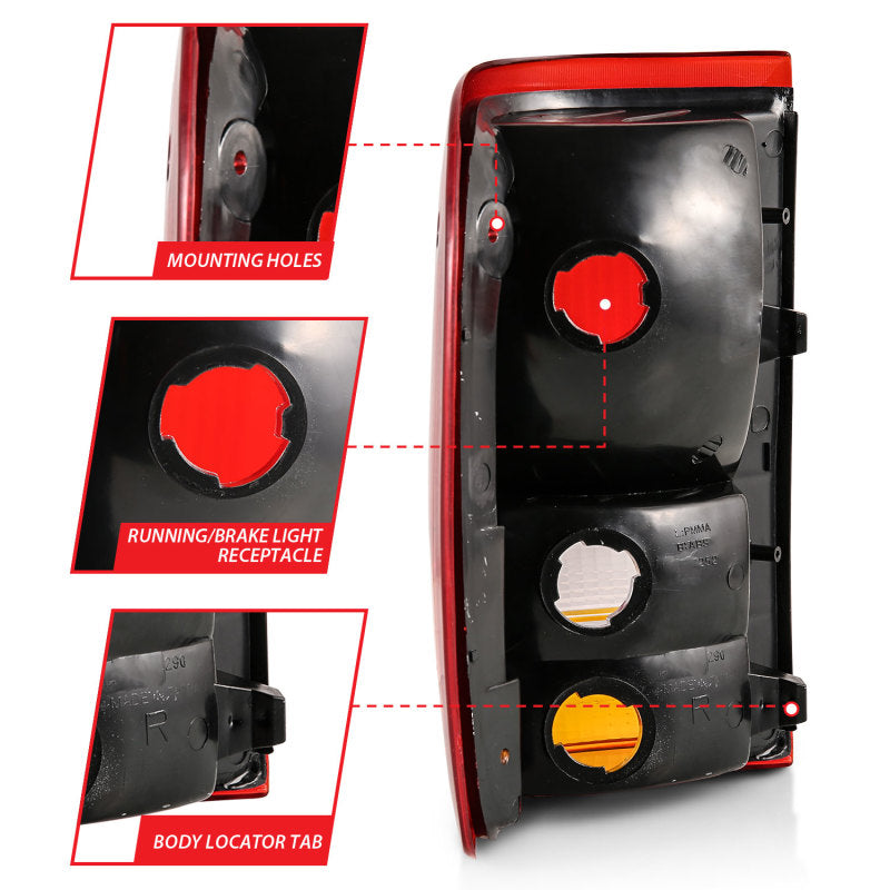 Load image into Gallery viewer, ANZO 1993-1997 Ford Ranger Tail Light Red/Cear (OE)
