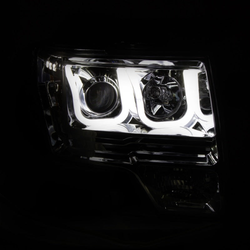 Load image into Gallery viewer, ANZO 2009-2014 Ford F-150 Projector Headlights w/ U-Bar Chrome
