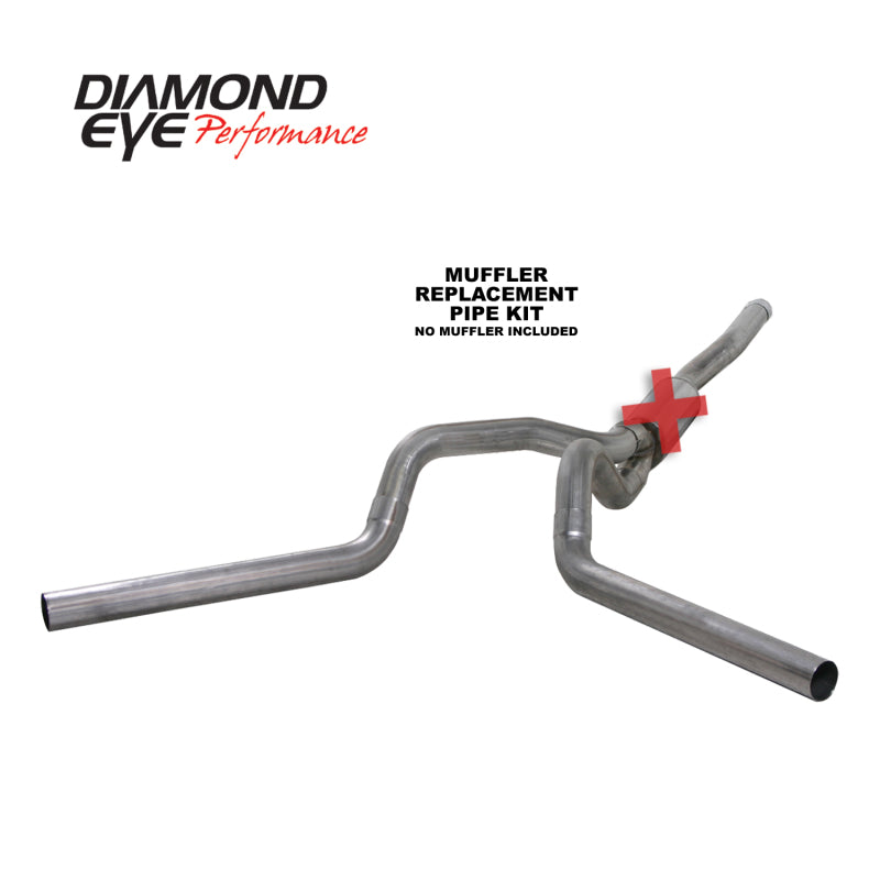 Load image into Gallery viewer, Diamond Eye KIT 4in Catback MFLR RPLCMENT PIPE DUAL SS: 2006-2007.5 CHEVY/GMC 6.6L 2500/3500
