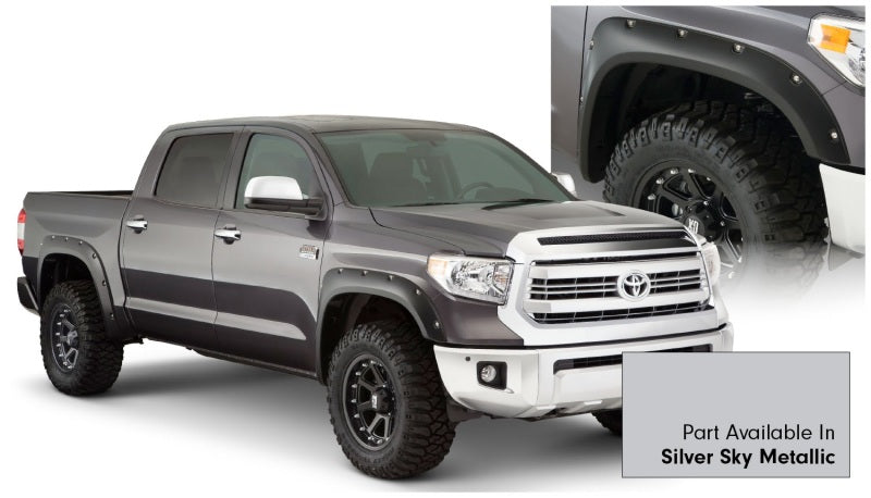 Load image into Gallery viewer, Bushwacker 16-18 Toyota Tundra Fleetside Pocket Style Flares 4pc 66.7/78.7/97.6in Bed - Silver Sky
