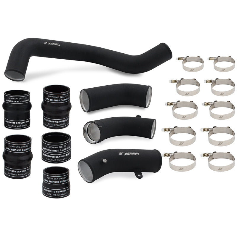 Load image into Gallery viewer, Mishimoto 17-19 GM 6.6L L5P Intercooler Pipe + Boot Kit Wrinkle Black
