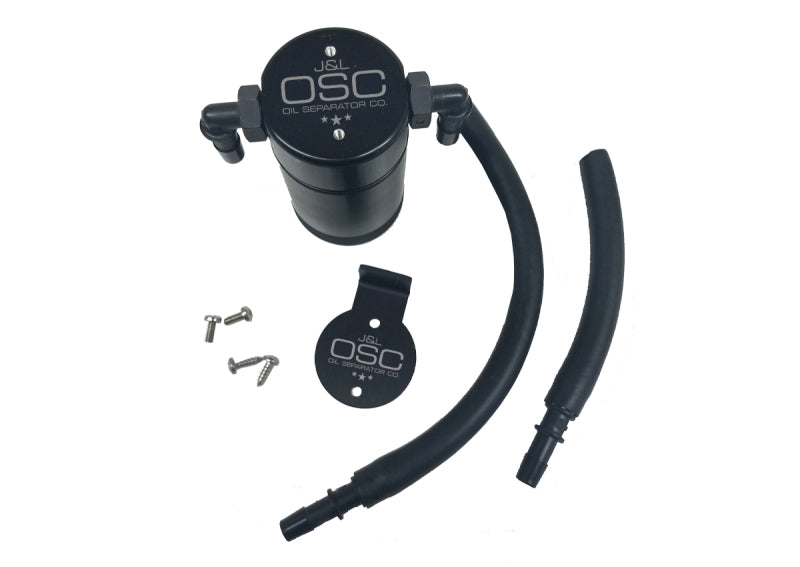 Load image into Gallery viewer, J&amp;L 99-04 Ford Lightning Passenger Side Oil Separator 3.0 - Black Anodized
