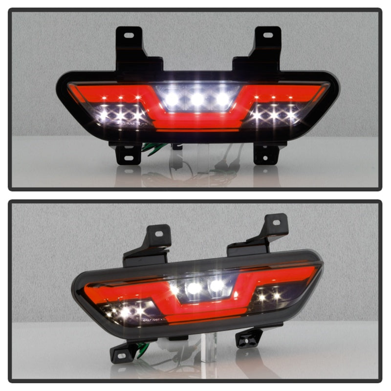 Load image into Gallery viewer, Spyder 15-16 Ford Mustang LED Reverse Lights - Black Smoke w/ Red Bar (ALT-YD-FM15RED-REV-BSM)
