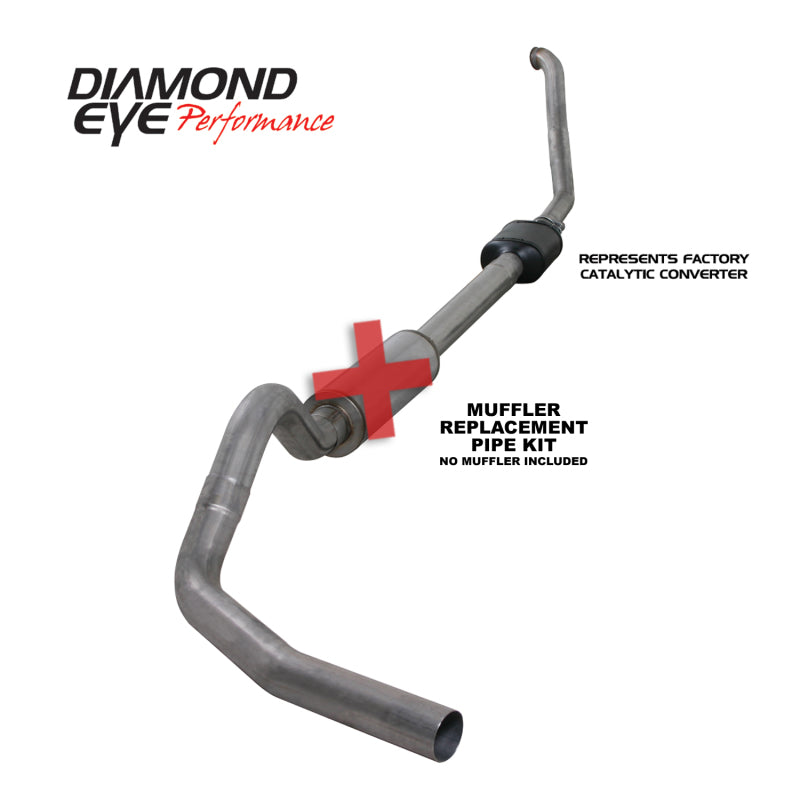 Load image into Gallery viewer, Diamond Eye KIT 4in TB MFLR RPLCMENT PIPE SGL SS 94-97 7 3L F250/F350 PWRSTROKE NFS W CARB EQIV STDS
