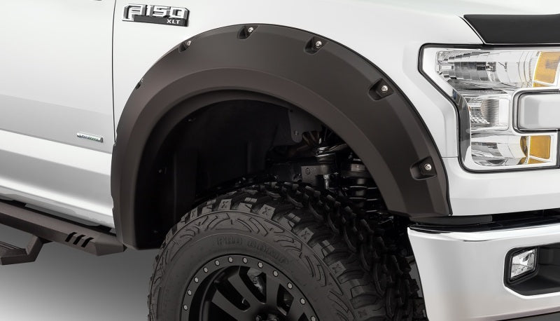 Load image into Gallery viewer, Bushwacker 15-17 Ford F-150 Max Pocket Style Flares 2pc 78.9/67.1/97.6in Bed - Black
