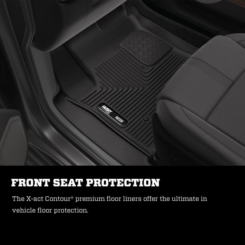 Load image into Gallery viewer, Husky Liners 2022 Toyota Tundra CrewMax X-ACT Front &amp; 2nd Seat Floor Liner - Blk
