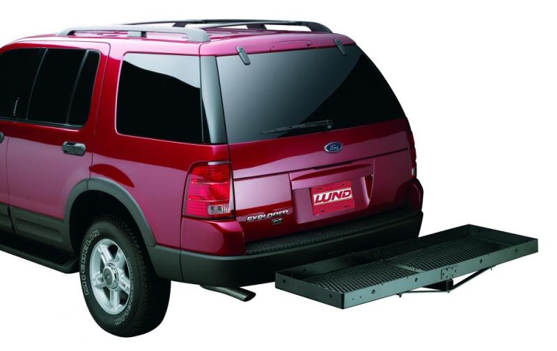 Load image into Gallery viewer, Lund Universal 20in X 60in Basic Cargo Carrier For 2in Hitches - Black
