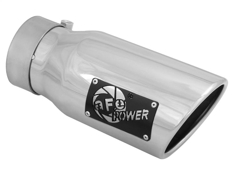 Load image into Gallery viewer, aFe MACH Force-Xp 3in Inlet x 4in Outlet x 9in Length 304 Stainless Steel Exhaust Tip Polished
