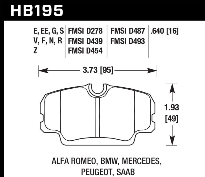Load image into Gallery viewer, Hawk 86-87 BMW 325 2.7L Base Front ER-1 Brake Pads
