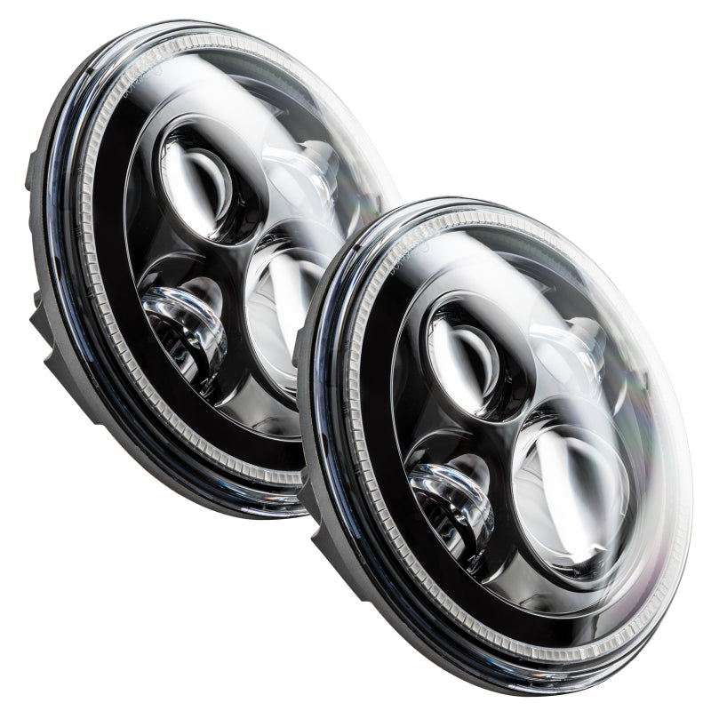 Load image into Gallery viewer, Oracle 7in High Powered LED Headlights - Black Bezel - Green

