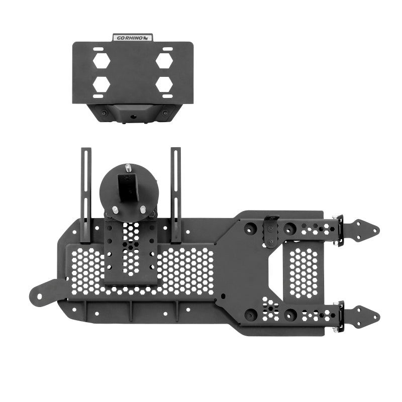 Load image into Gallery viewer, Go Rhino 08-22 Jeep Wrangler JL/JLU Body Mount Spare Tire Carrier - Tex. Blk
