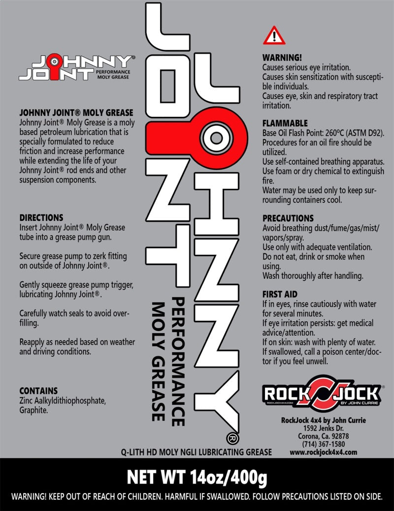 Load image into Gallery viewer, RockJock Johnny Joint Grease 14oz Tube
