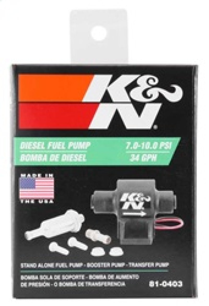 Load image into Gallery viewer, K&amp;N Performance Electric Fuel Pump 9-11.5 PSI Diesel
