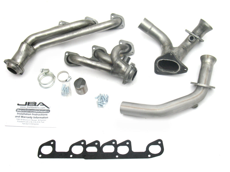 Load image into Gallery viewer, JBA 95-97 Ford Ranger 4.0L OHV 1-1/2in Primary Raw 409SS Cat4Ward Header
