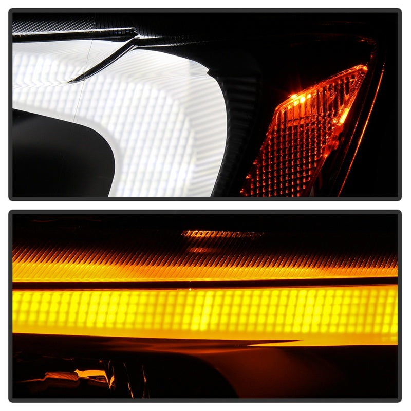 Load image into Gallery viewer, Spyder 11-13 Jeep Grand Cherokee - Light Bar Proj Headlights - Halo Model - Blk - PRO-YD-JGC11-LB-BK
