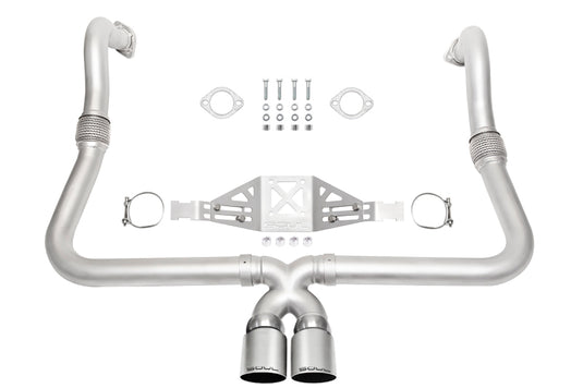 SOUL 17+ Porsche 718 Cayman / Boxster Performance Exhaust - Manual - Straight Cut Sig Satin Tips