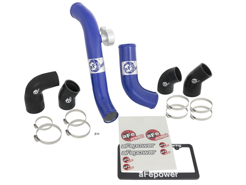 Load image into Gallery viewer, aFe Bladerunner Intercoolers Tube - Blue Hot/Cold Side 15-16 Ford Mustang EcoBoost L4-2.3L (t)

