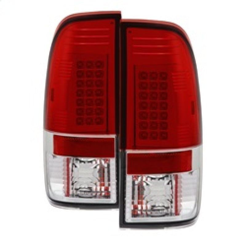 Load image into Gallery viewer, Spyder Ford F150 side 97-03/F250/350 Duty 99-07 LED Tail Lights Red Clear ALT-YD-FF15097-LED-RC

