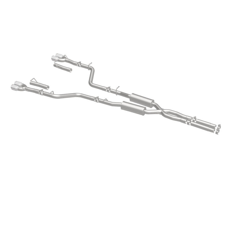 Load image into Gallery viewer, MagnaFlow Cat-Back, SS, 2.5in, Quad Split Rear 3.5in Tip 2015 Dodge Challenger 3.6L V6
