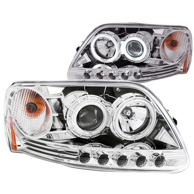 Load image into Gallery viewer, ANZO 1997.5-2003 Ford F-150 Projector Headlights w/ Halo Chrome 1pc
