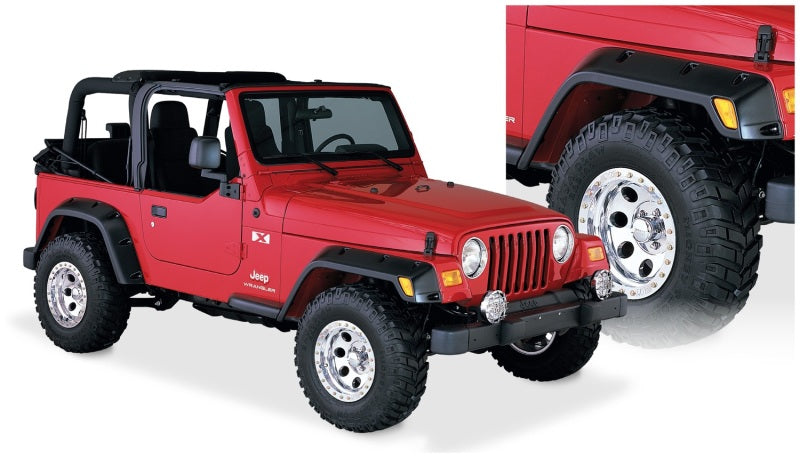 Load image into Gallery viewer, Bushwacker 97-06 Jeep TJ Pocket Style Flares 4pc - Black
