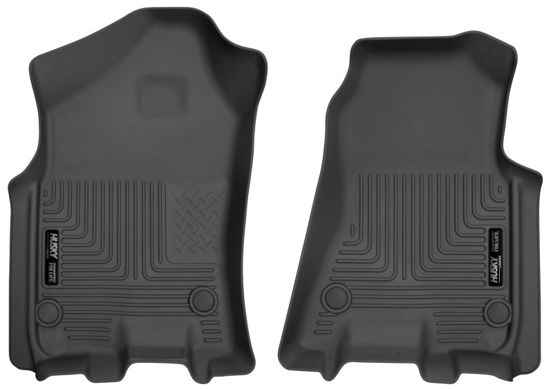Load image into Gallery viewer, Husky Liners 2019 Ram 1500 Crew Cab WeatherBeater Black Front Row Floor Liners
