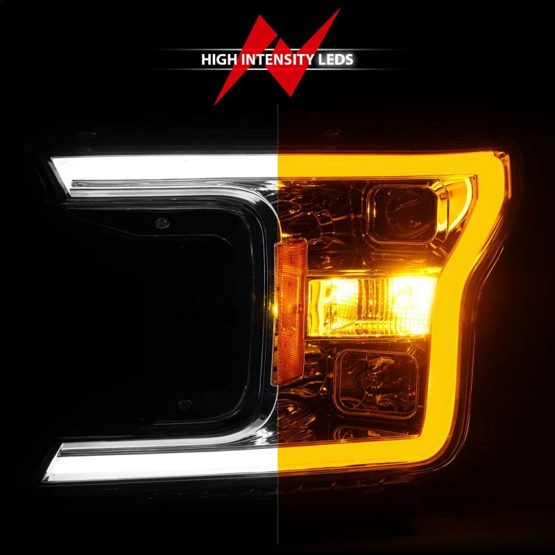 Load image into Gallery viewer, ANZO 2018-2020 Ford F-150 Projector Headlight w/Plank Style Switchback Chrome Housing
