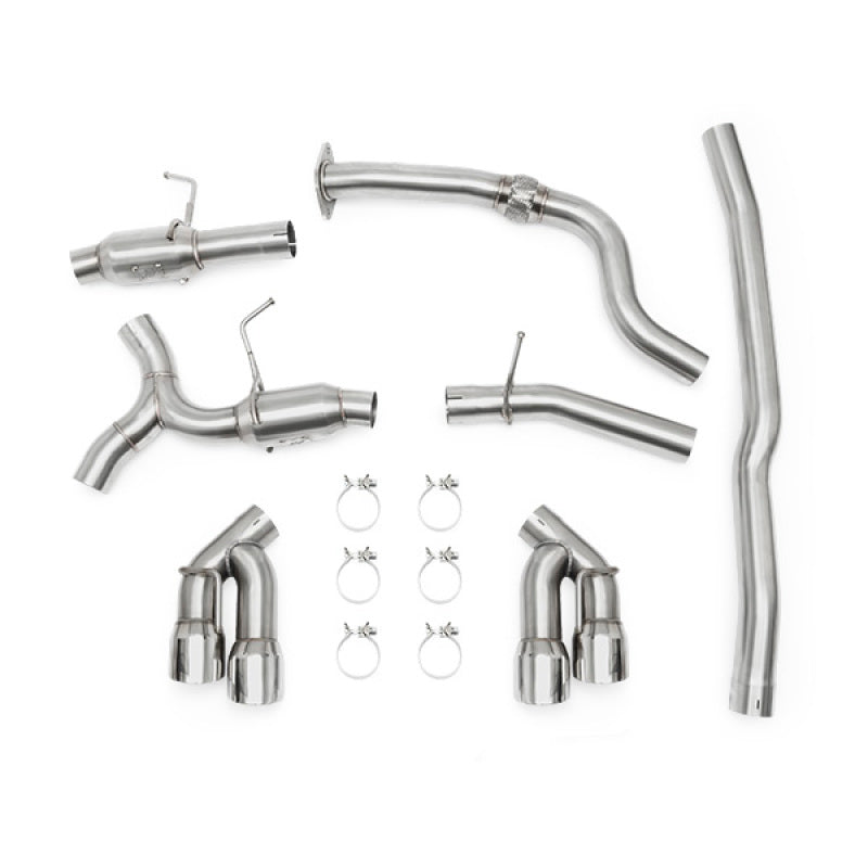 Load image into Gallery viewer, Mishimoto 2016+ Chevrolet Camaro 2.0T Quad Polished Tip Cat-Back Exhaust
