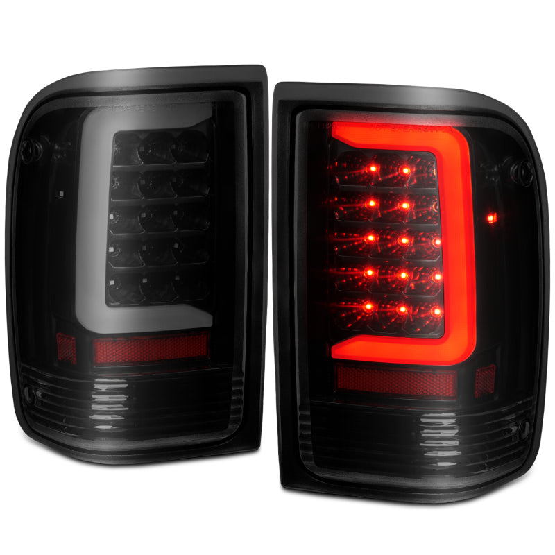 Load image into Gallery viewer, ANZO 1993-1997 Ford  Ranger LED Tail Lights w/ Light Bar Black Housing Smoked Lens
