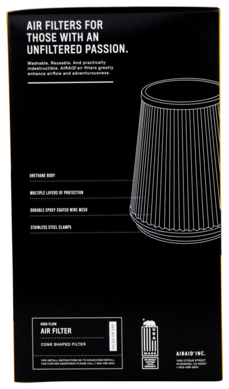 Load image into Gallery viewer, Airaid Universal Air Filter - Cone 3-1/2 FLG x 6in B x 4-5/8in T x 9 H
