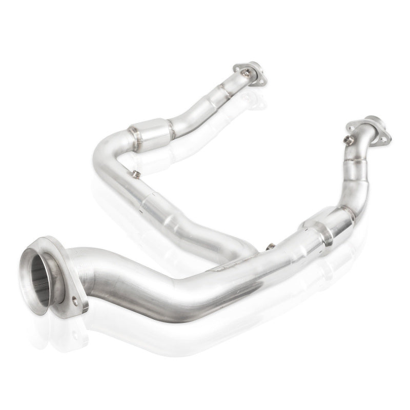 Load image into Gallery viewer, Stainless Works 15-18 F-150 3.5L Downpipe 3in High-Flow Cats Y-Pipe Factory Connection
