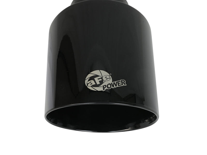 Load image into Gallery viewer, aFe Takeda 409 SS Clamp-On Exhaust Tip 2.5in. Inlet / 4.5in. Outlet / 7in. L - Black

