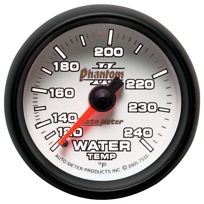 Load image into Gallery viewer, Autometer Phantom II 2-1/16in 120-240 Degree F Mechanical Water Temp Gauge
