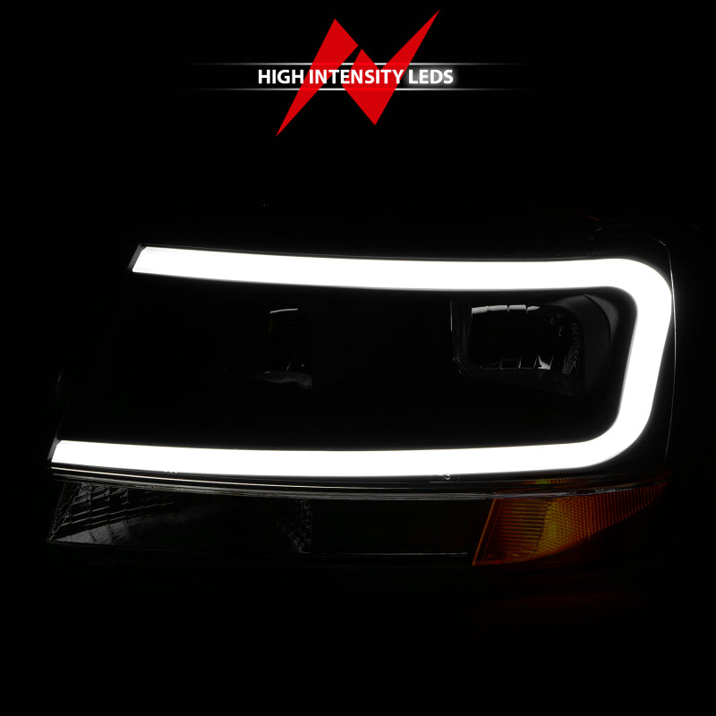Load image into Gallery viewer, ANZO 99-04 Jeep Grand Cherokee Crystal Headlights - w/ Light Bar Black Housing
